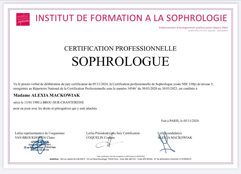 photo diplome Alexia Mackowiak