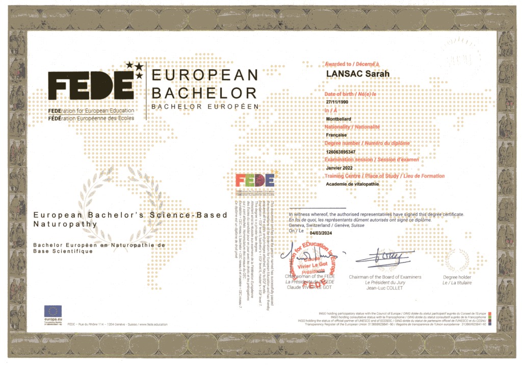 photo diplome Sarah Lansac