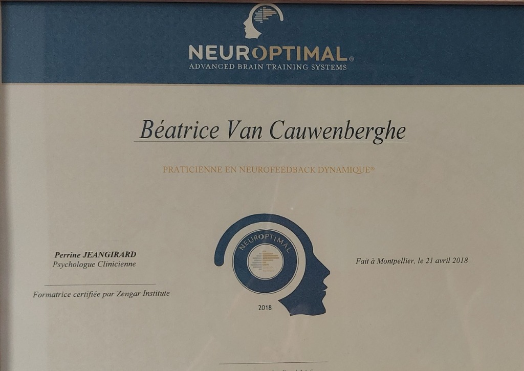 photo diplome Béatrice Van Cauwenberghe