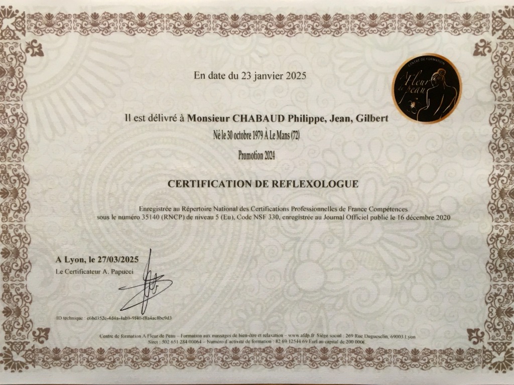 photo diplome Philippe CHABAUD