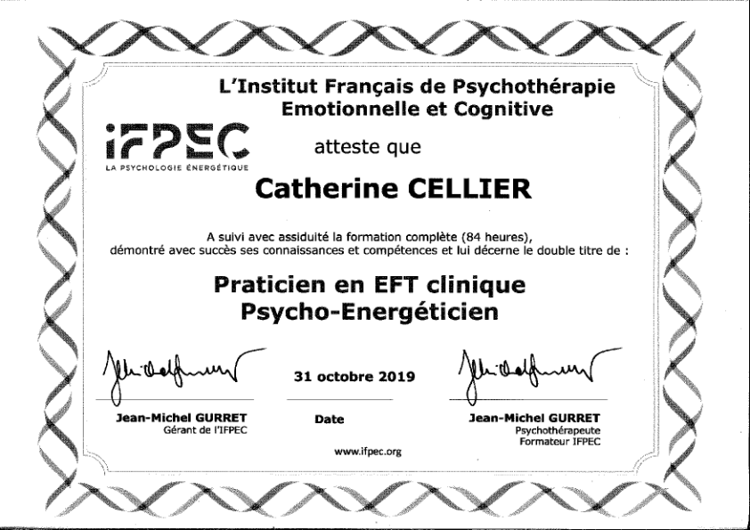 photo diplome Catherine Cellier