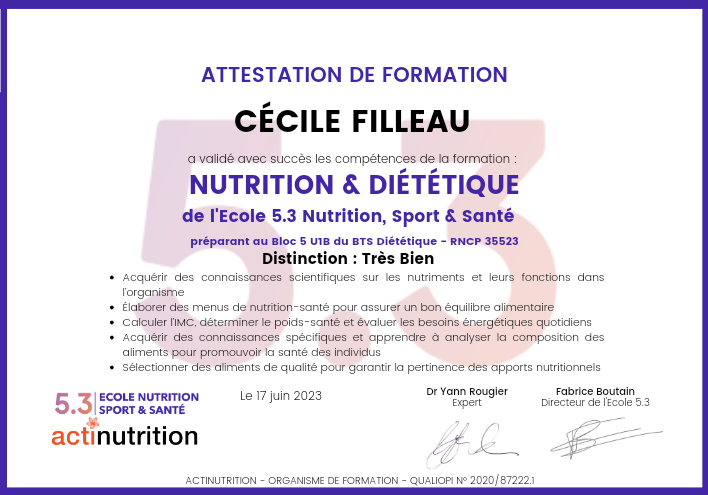 photo diplome Boost’Equilibre 