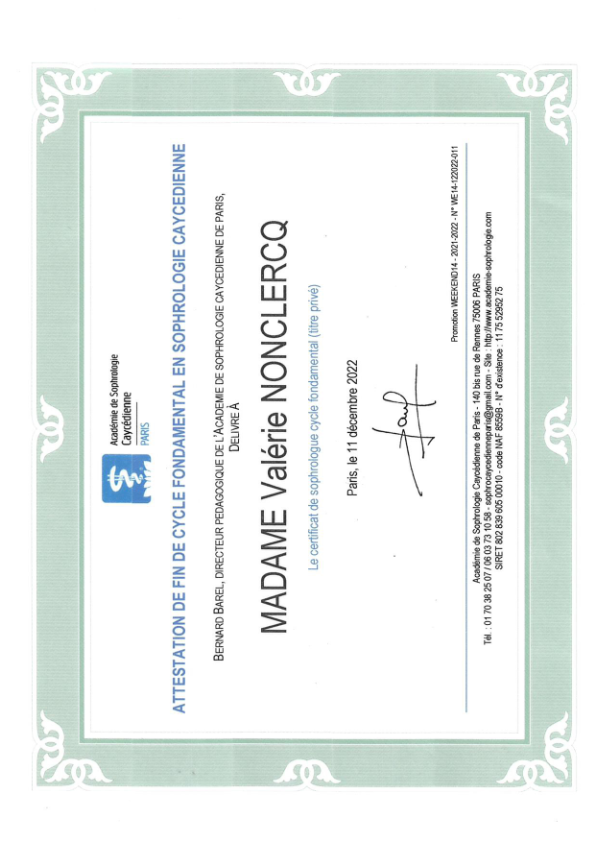 photo diplome SophrobienêtreNord