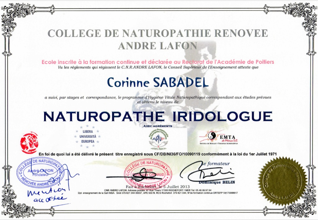 photo diplome Corinne Sabadel