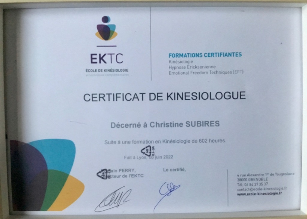 photo diplome Christine SUBIRES