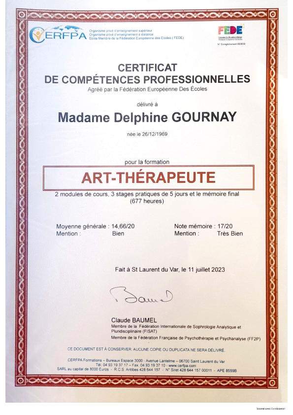 photo diplome Delphine Gournay