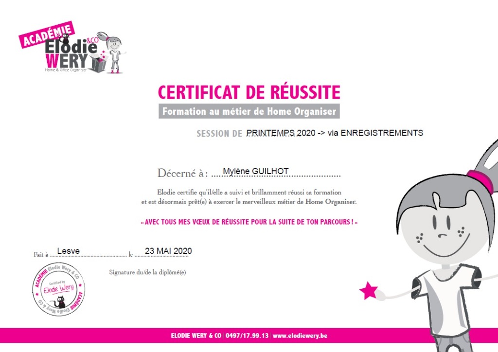 photo diplome GUILHOT MYLENE