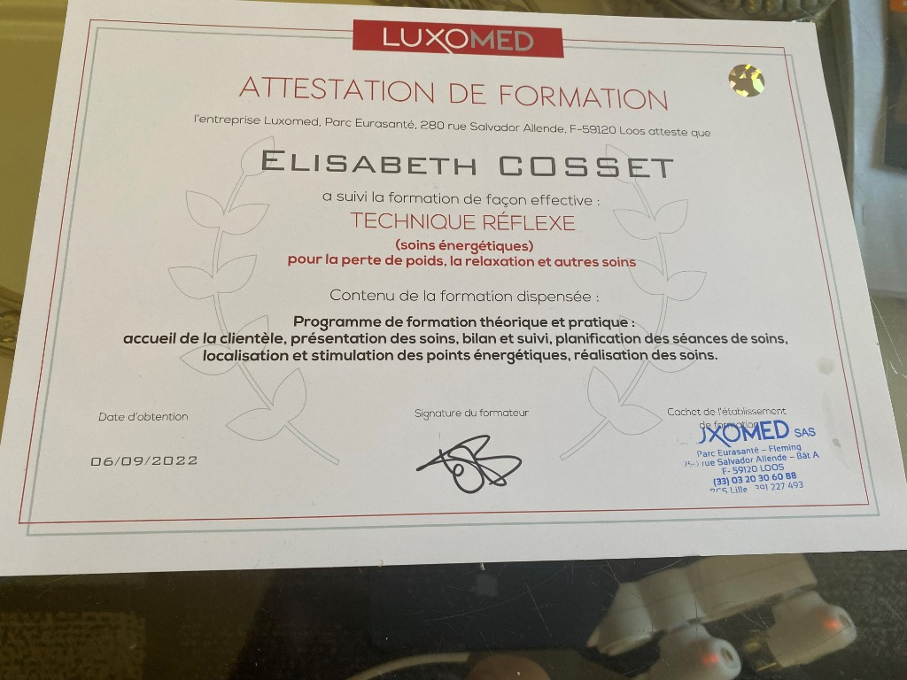 photo diplome Elisabeth COSSET