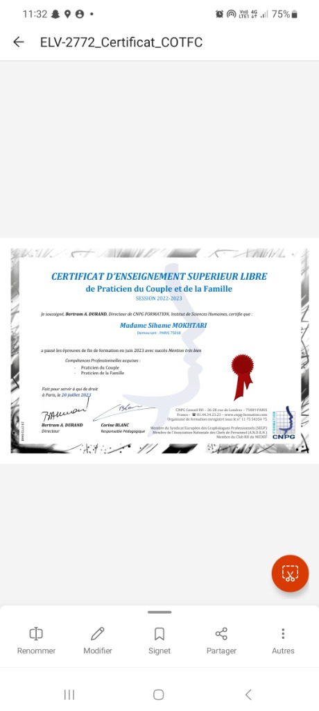 photo diplome Therapiesm