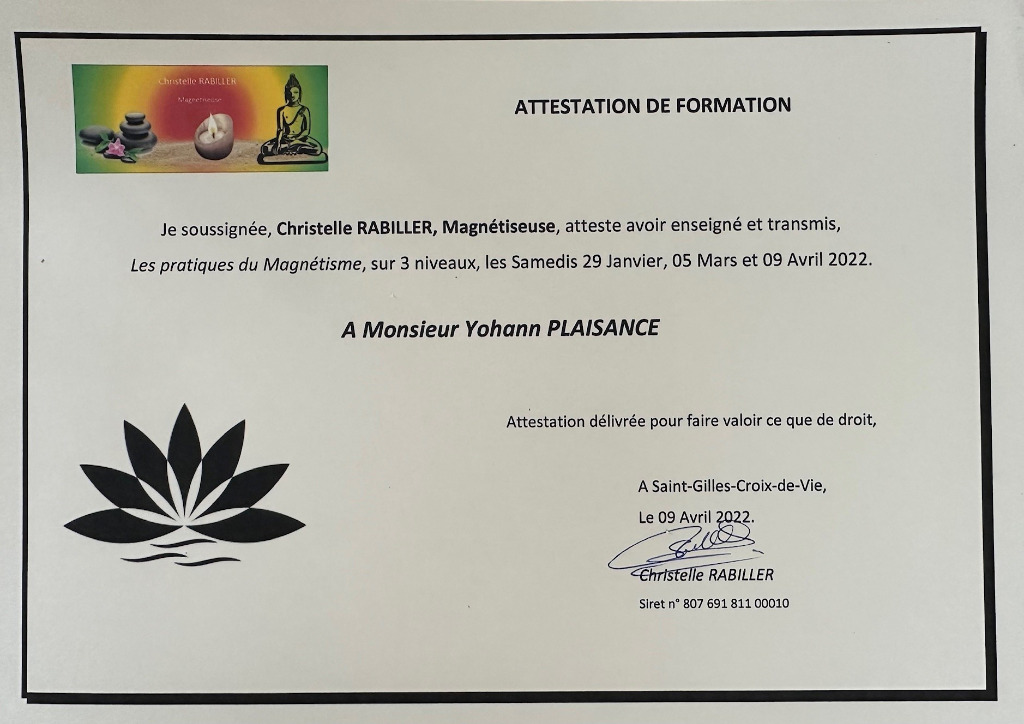 photo diplome L’Être en Développement