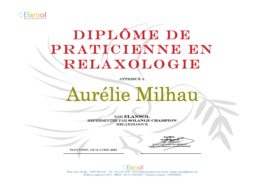 photo diplome Aurelie Milhau