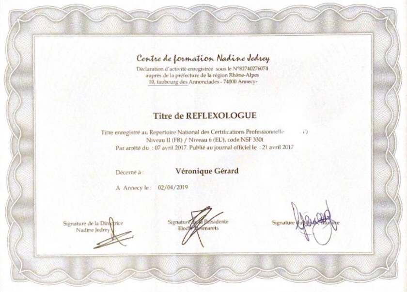 photo diplome Véronique GERARD