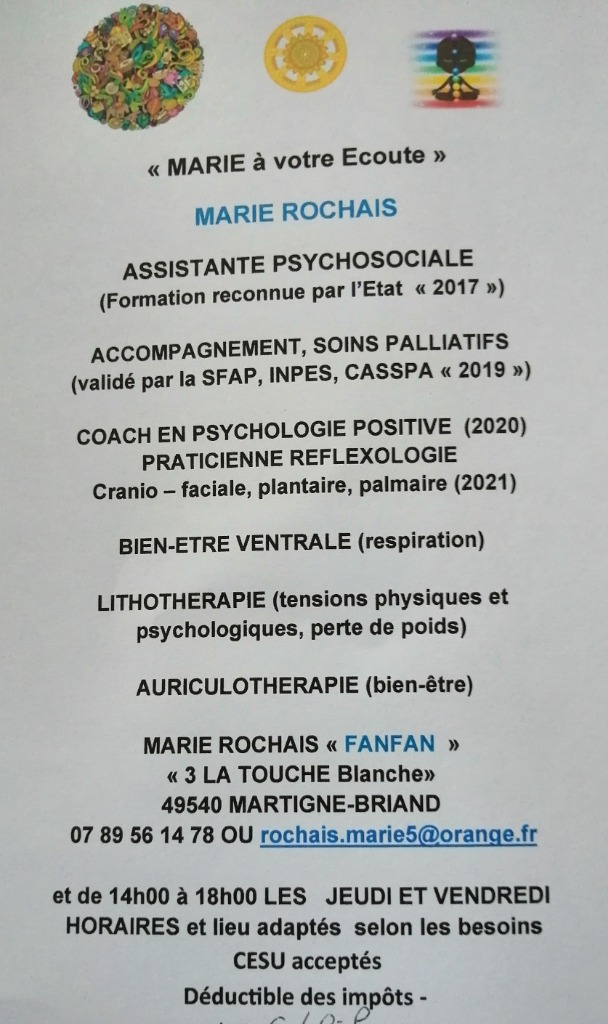 photo diplome Marie A votre Ecoute