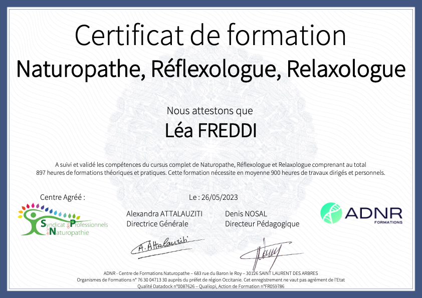 photo diplome Léa Freddi