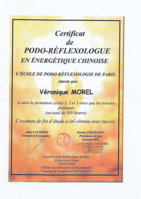 photo diplome Morel Véronique