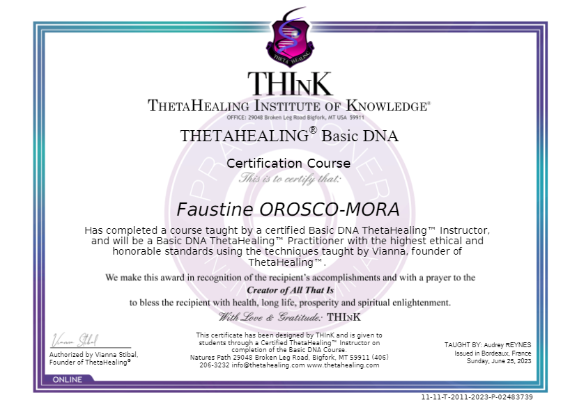 photo diplome Faustine OROSCO-MORA