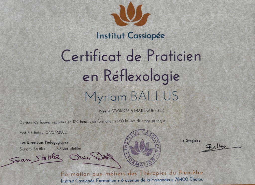 photo diplome Myriam BALLUS