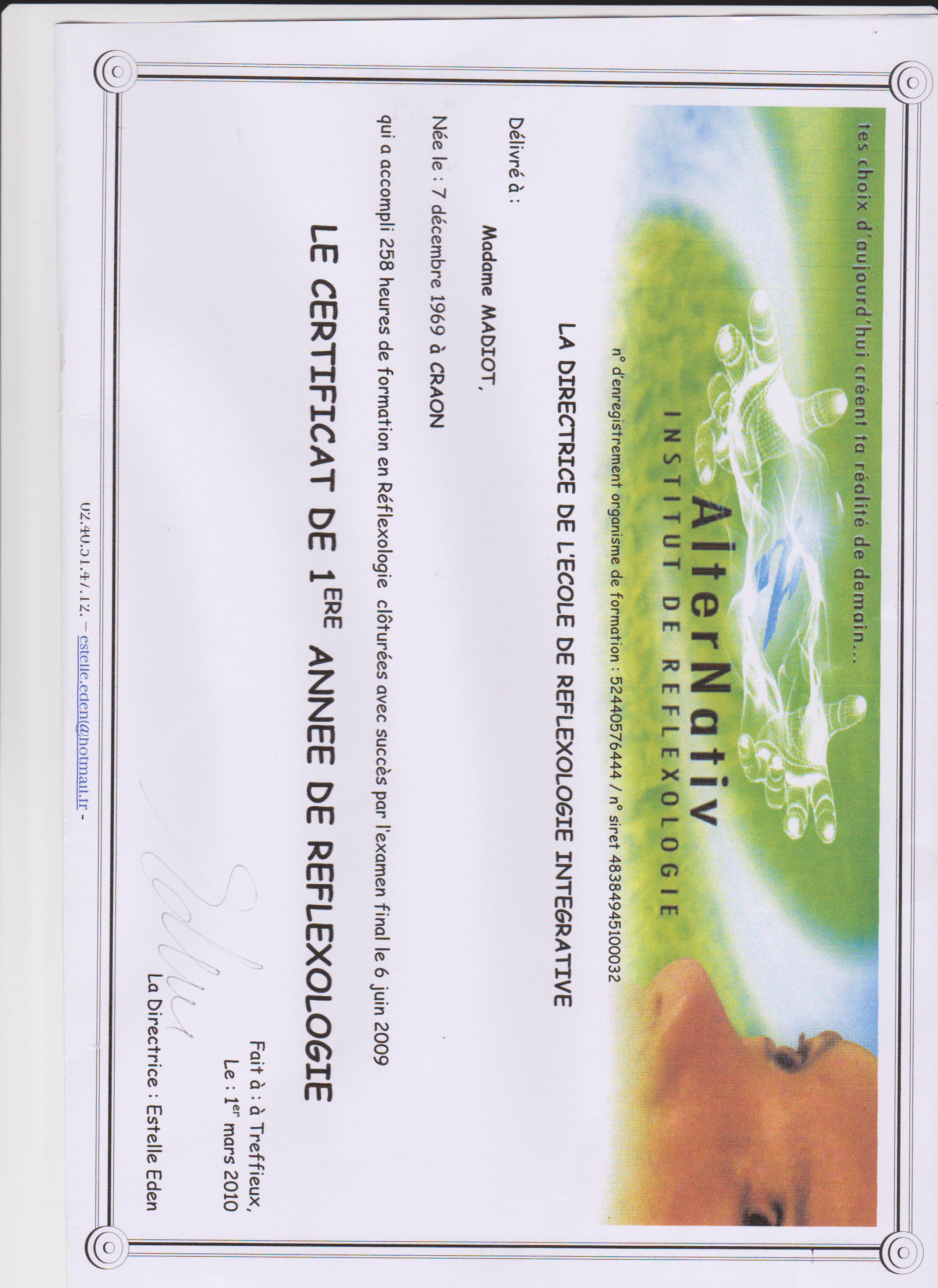 photo diplome Valérie 