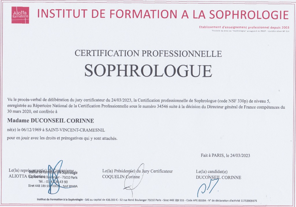 photo diplome Corinne Duconseil