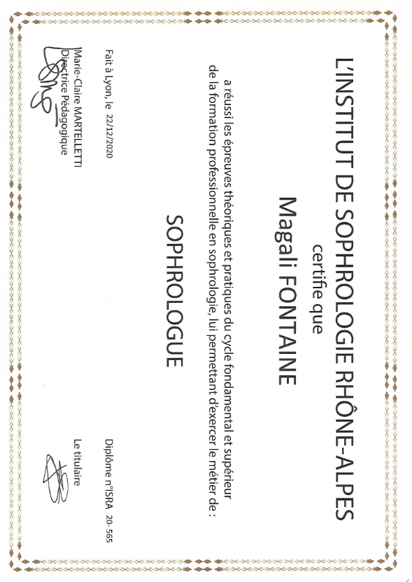 photo diplome Magali FONTAINE