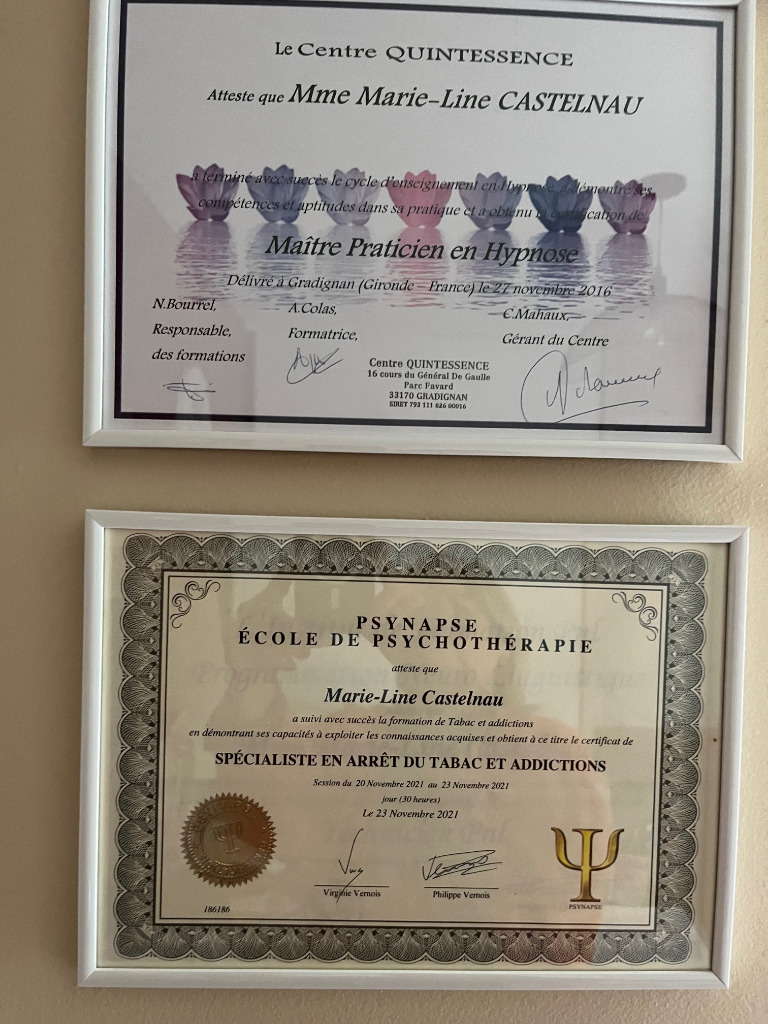 photo diplome Marie-Line Castelnau