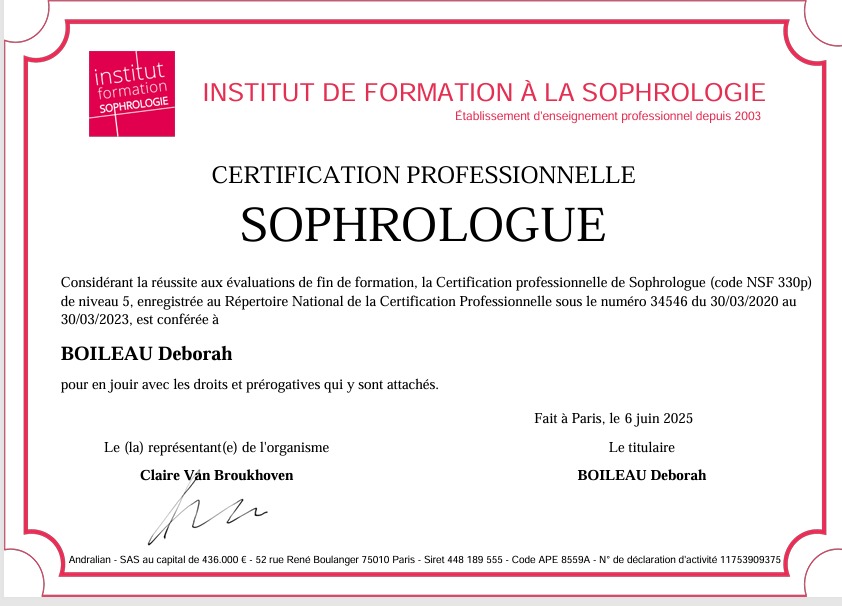 photo diplome Déborah Boileau