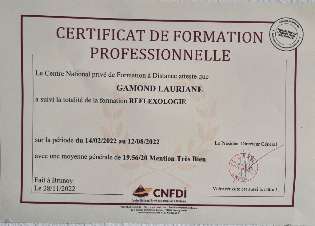 photo diplome Lauriane GAMOND