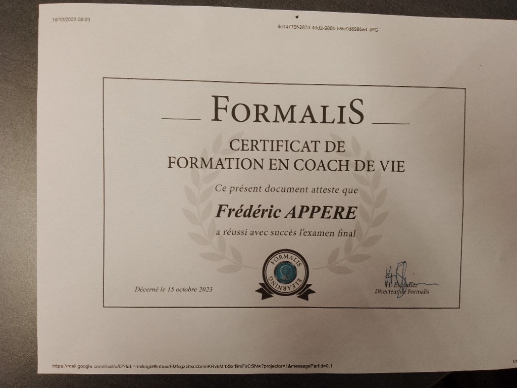 photo diplome Frédéric Appere