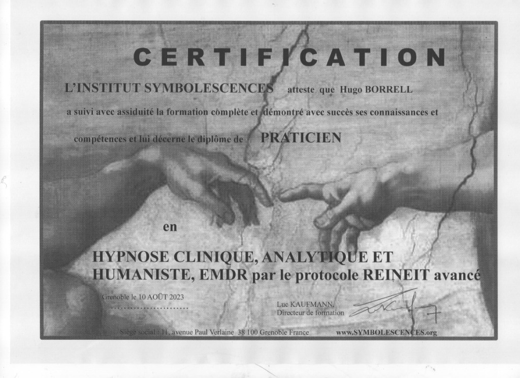 photo diplome Hugo Borrell