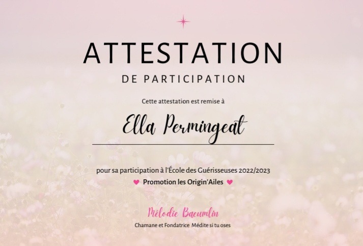 photo diplome Ella Permingeat 