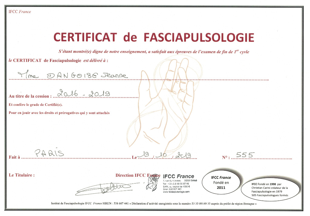 photo diplome Jeanne Dangoise