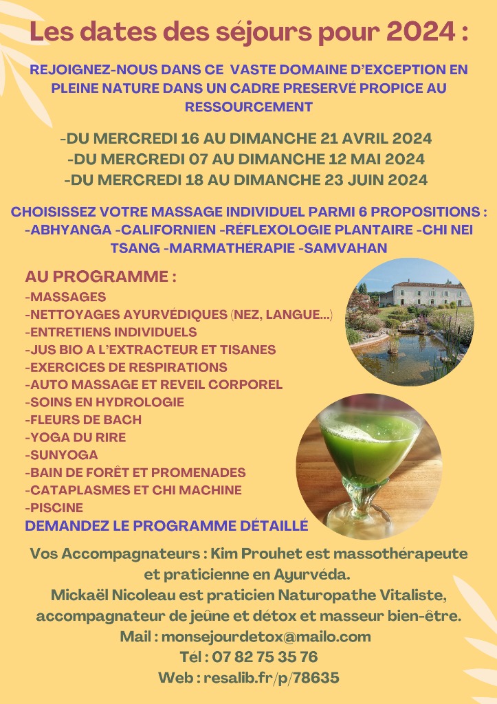 photo activite Mon séjour détox