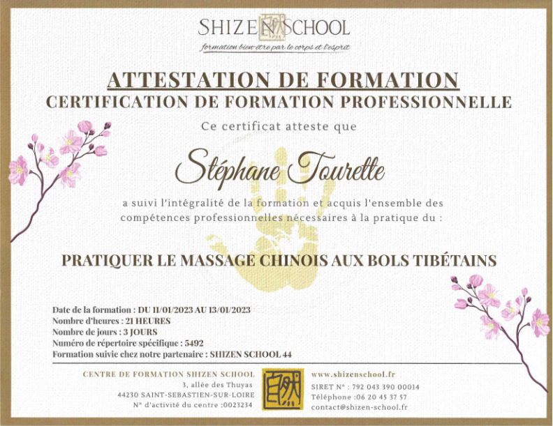 photo diplome O’SOIN DE SOI