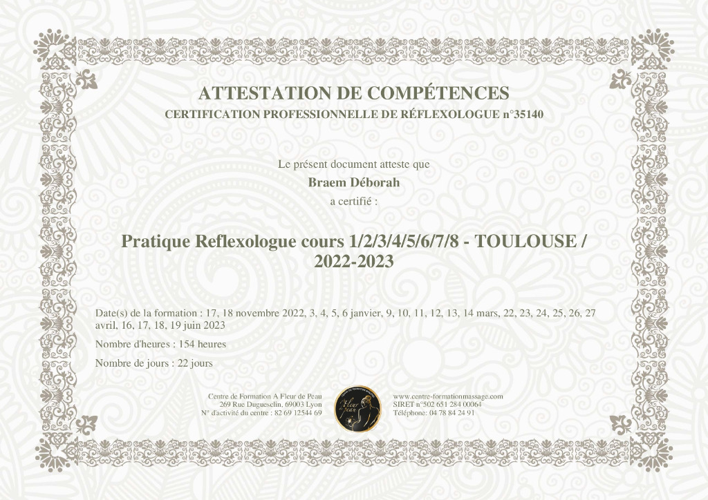 photo diplome Déborah BRAEM