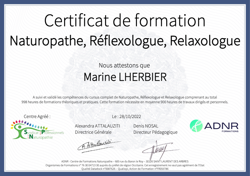 photo diplome Marine lherbier