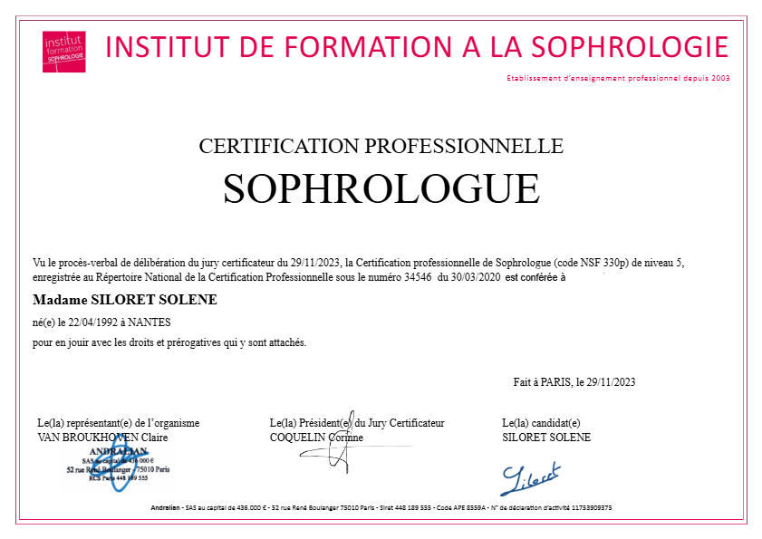 photo diplome Solène Siloret