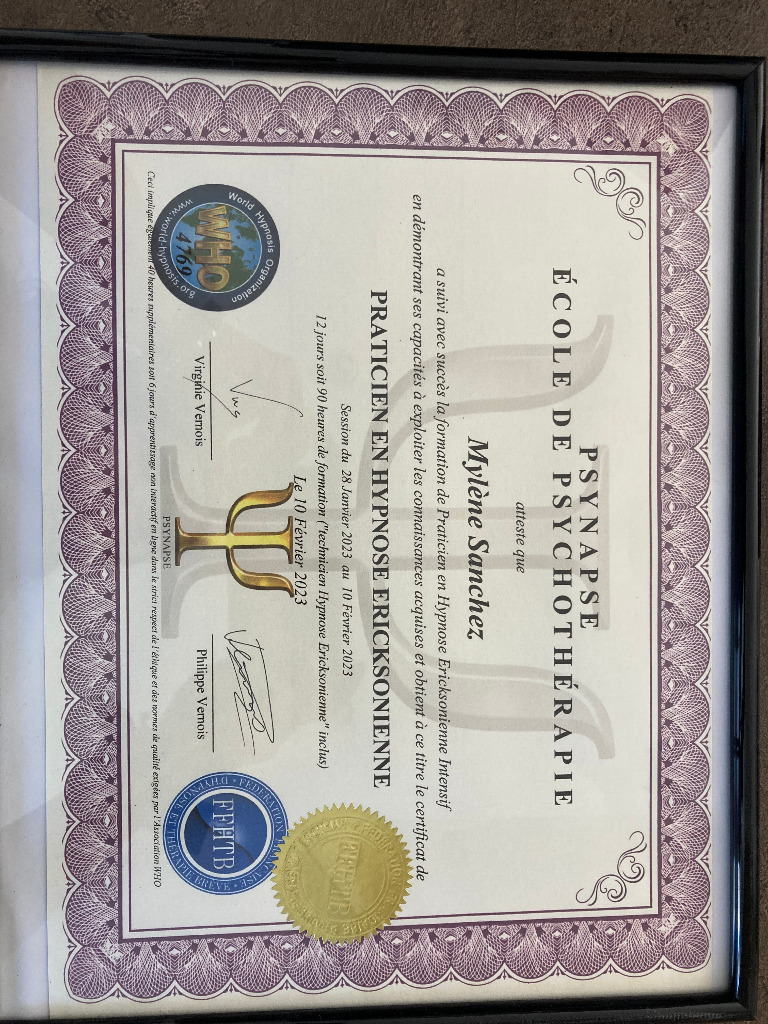 photo diplome Mylène SANCHEZ 