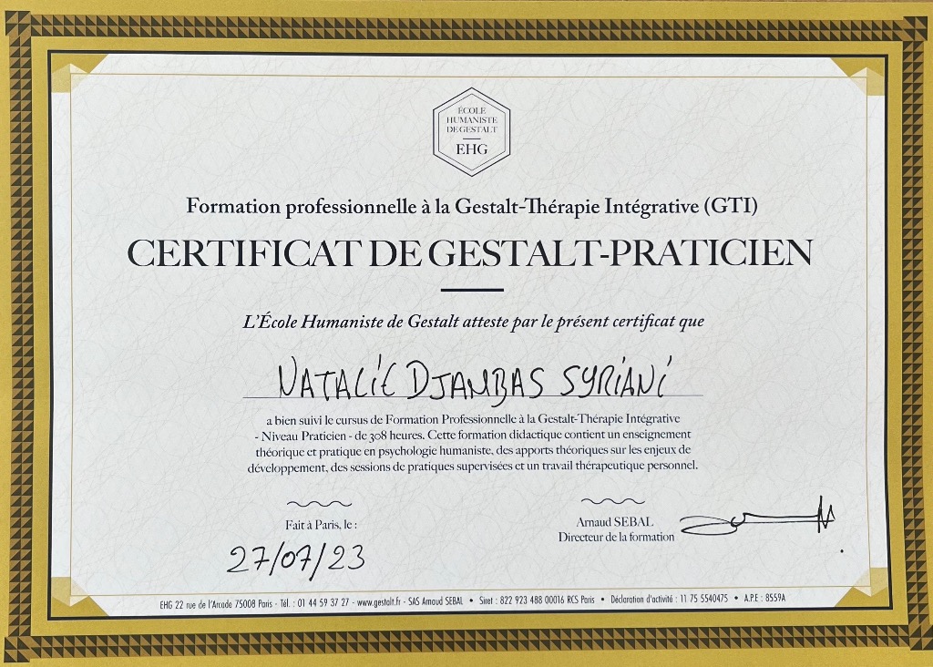 photo diplome Natalie Djambas