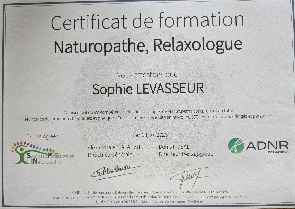 photo diplome Sophie Levasseur