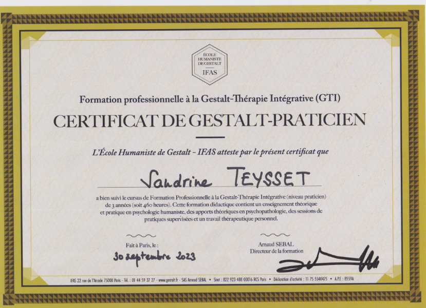 photo diplome SANDRINE TEYSSET