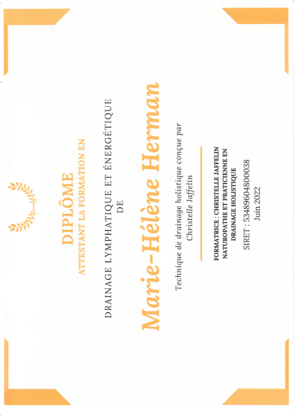 photo diplome Marie Hélène Herman 