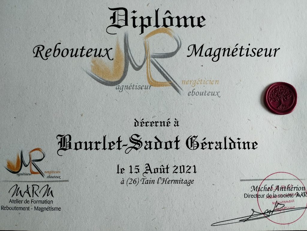 photo diplome Géraldine Bourlet