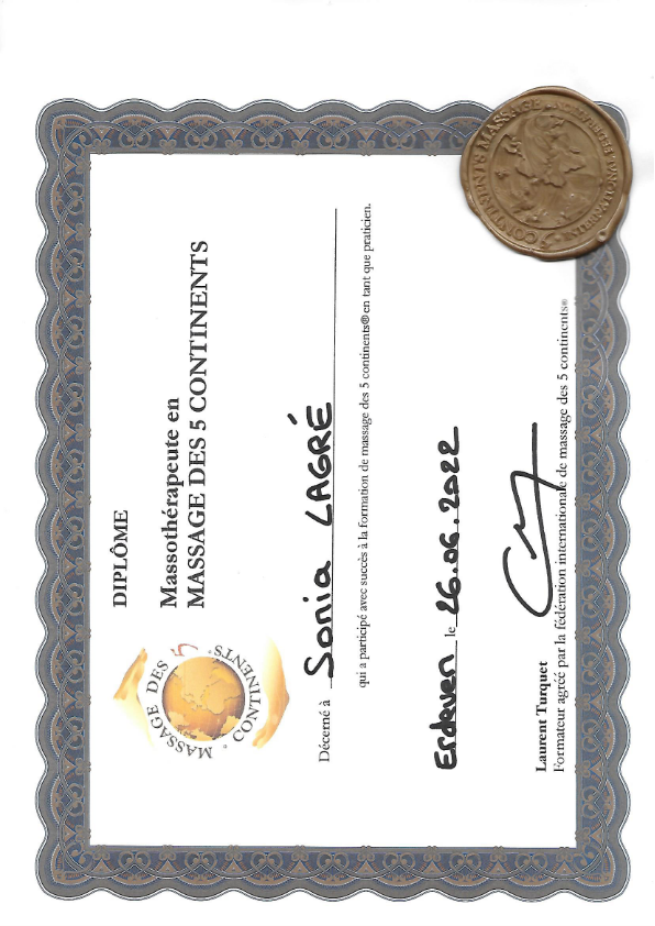 photo diplome SONIA LAGRE