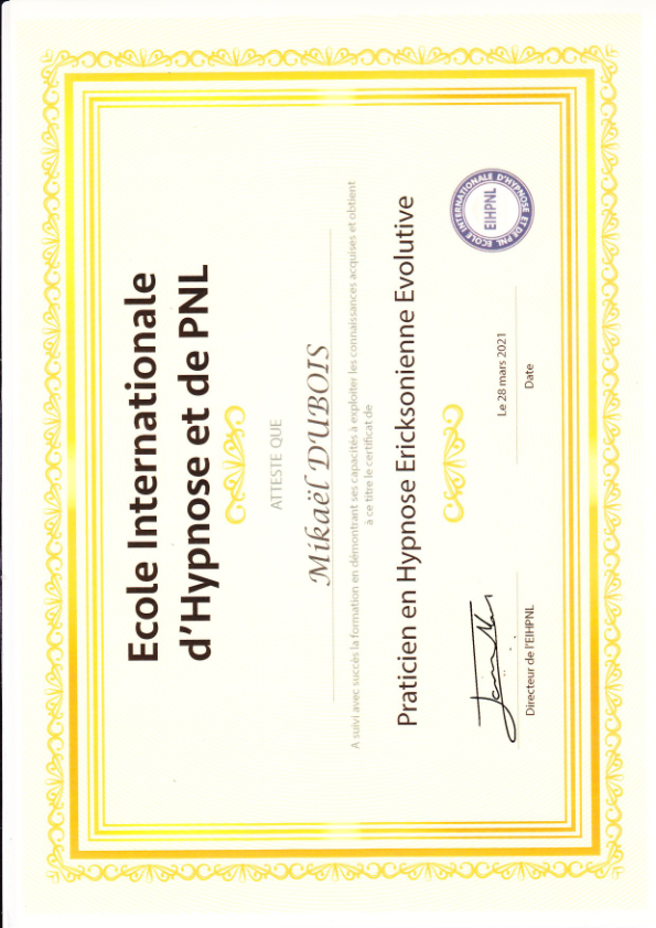 photo diplome Mikaël Dubois