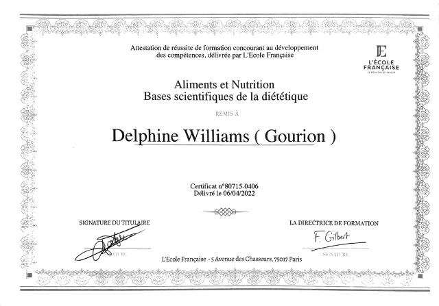 photo diplome Delphine Williams