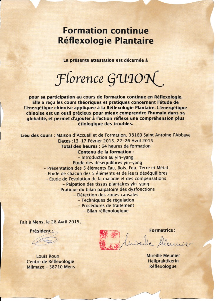 photo diplome Florence BREBION-GUION