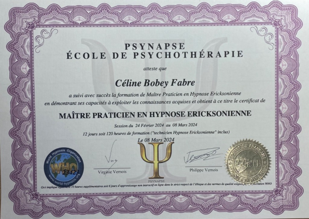 photo diplome Céline Bobey-Fabre