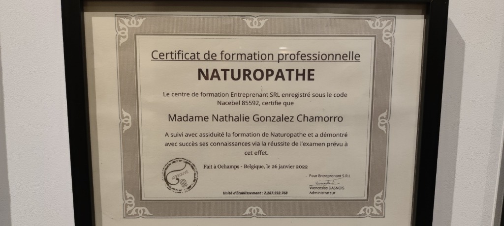 photo diplome Nathalie GONZALEZ CHAMORRO