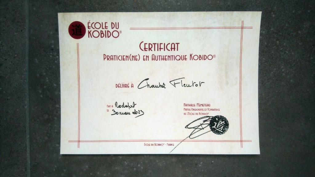 photo diplome Chantal Fleutot