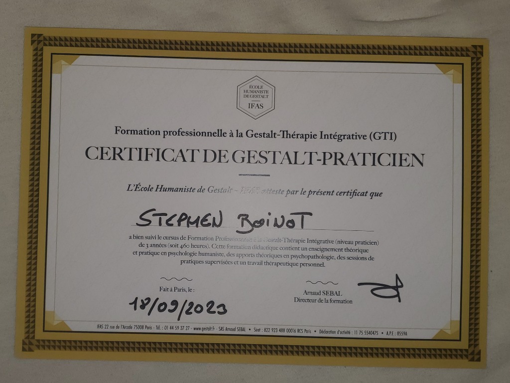 photo diplome Stephen Boinot